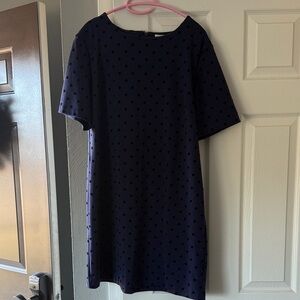 Old Navy Navy Blue Mini Dress with Polka Dots